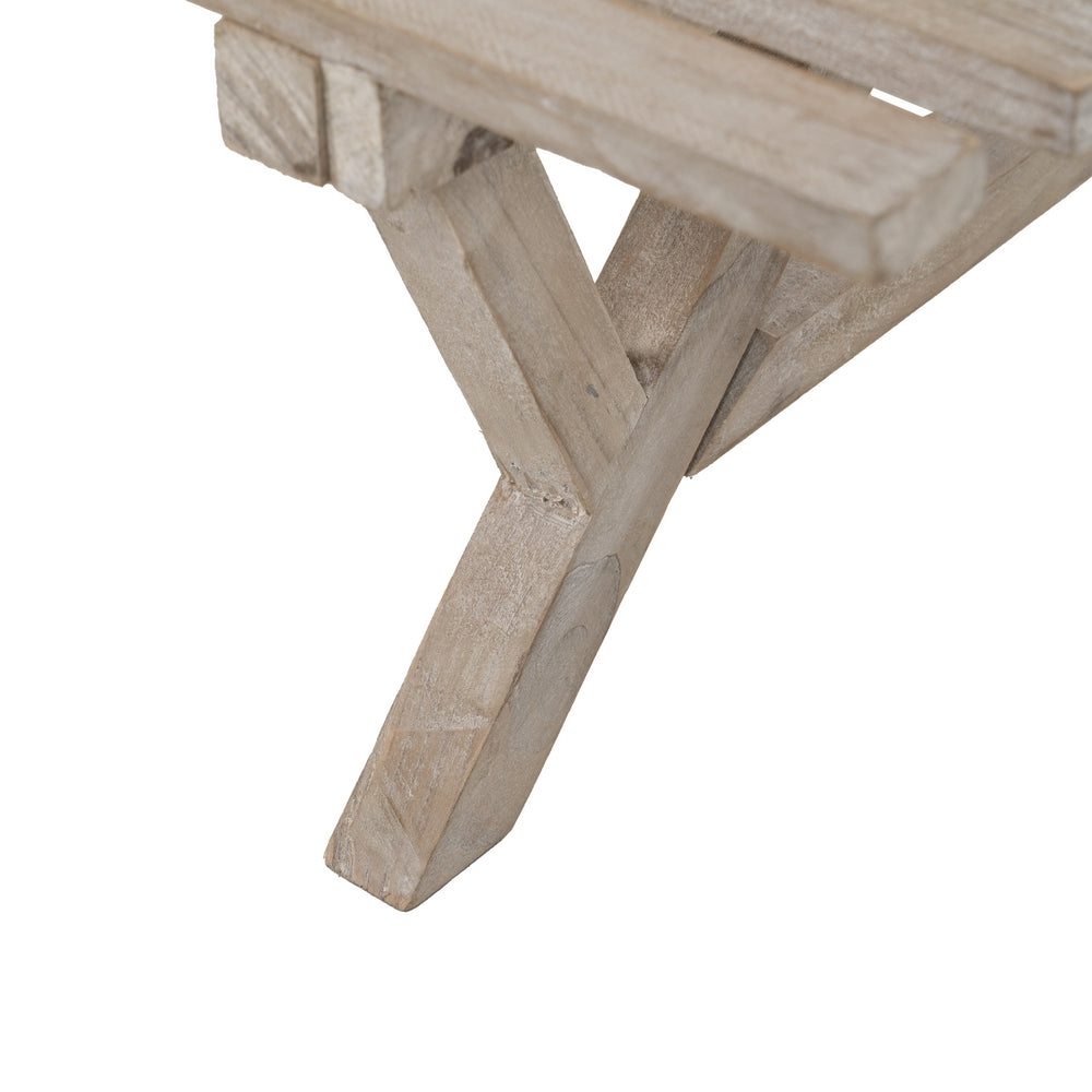 NATURAL WOOD SHELVING UNIT 100 X 80 X 82 CM
