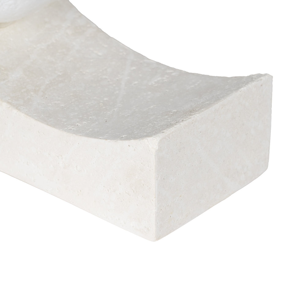 WHITE POLYRESIN TABLE LAMP 26.50 X 10 X 19.50 CM