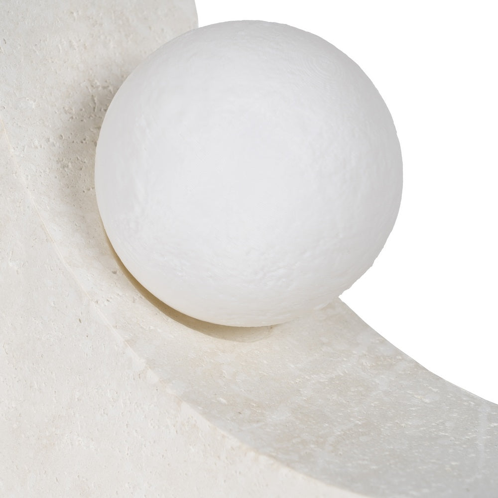 WHITE POLYRESIN TABLE LAMP 26.50 X 10 X 19.50 CM