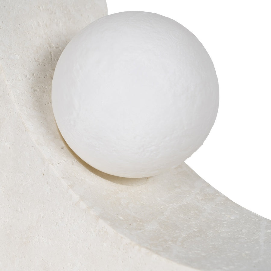 WHITE POLYRESIN TABLE LAMP 26.50 X 10 X 19.50 CM