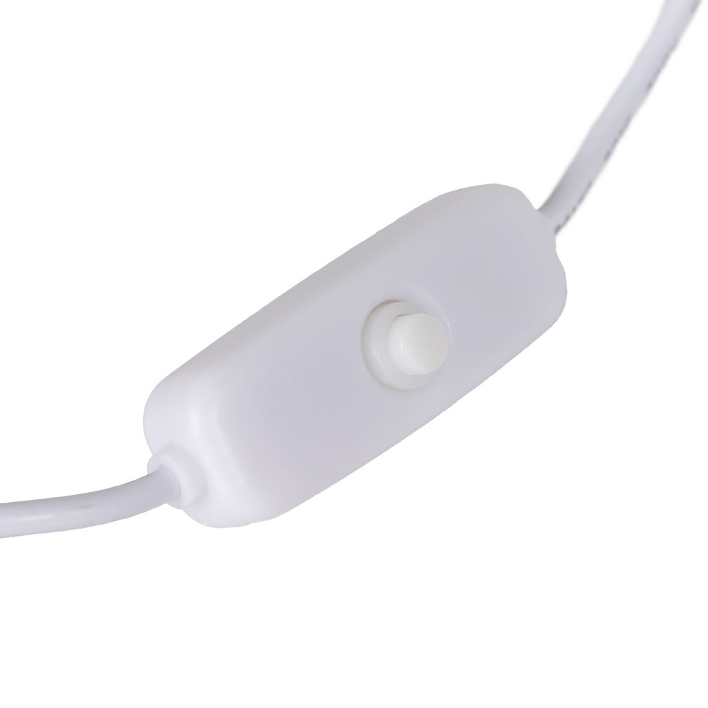 WHITE POLYRESIN TABLE LAMP 26.50 X 10 X 19.50 CM