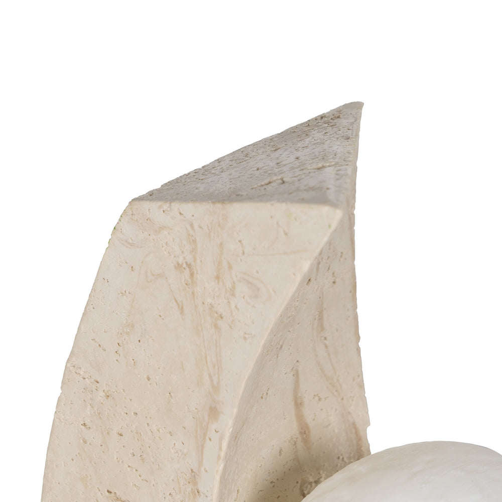 LÁMPARA MESA CREMA POLIRESINA 16,50 X 11,50 X 30 CM