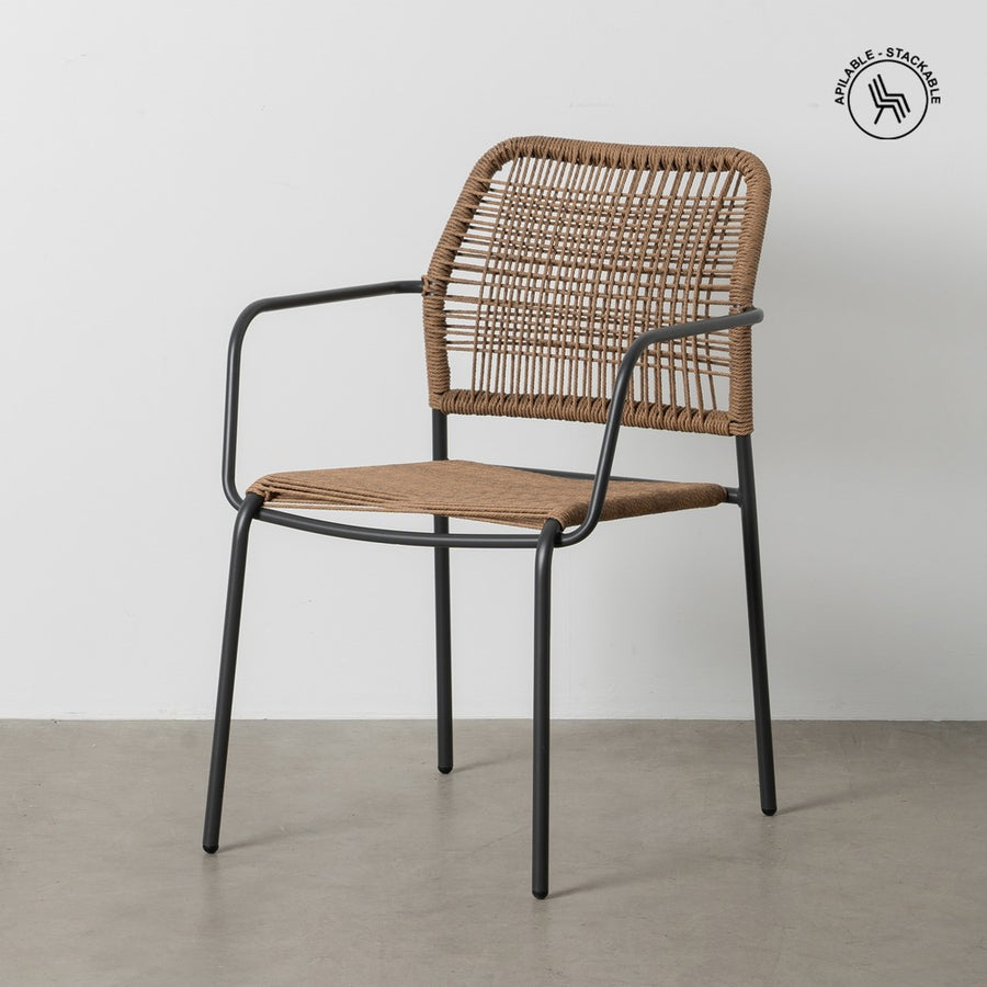 SILLA APILABLE ACERO EXTERIOR 53 X 63 X 78 CM