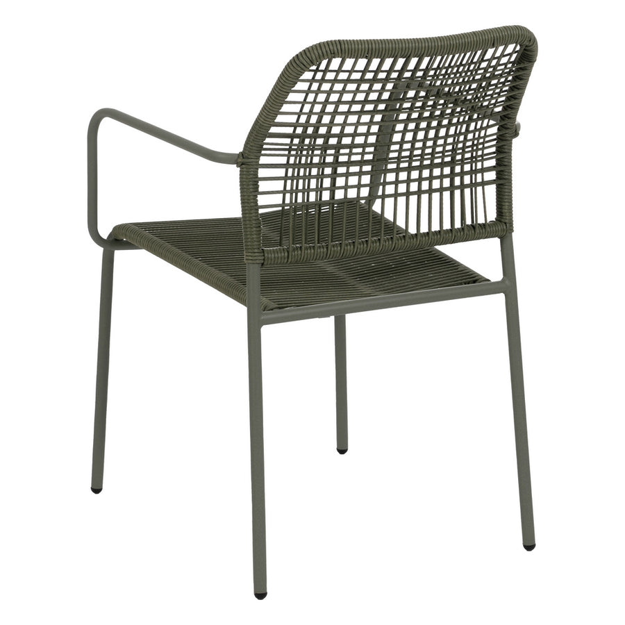 SILLA APILABLE VERDE ACERO EXTERIOR 53 X 63 X 78 CM