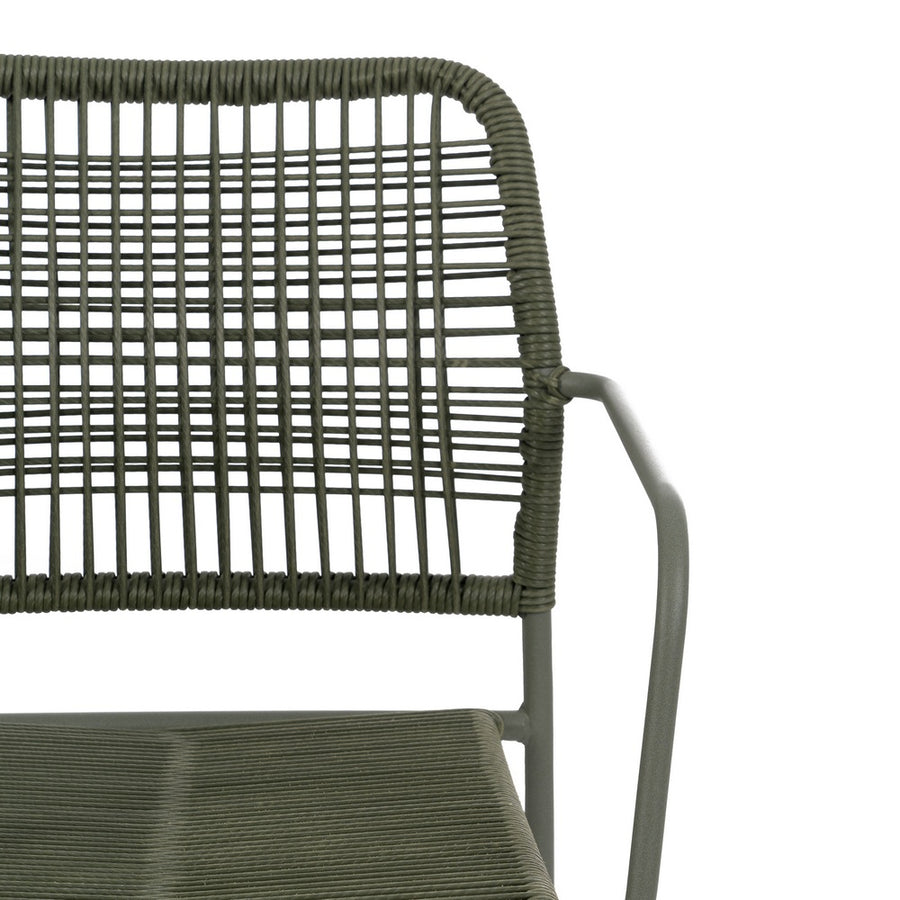 SILLA APILABLE VERDE ACERO EXTERIOR 53 X 63 X 78 CM