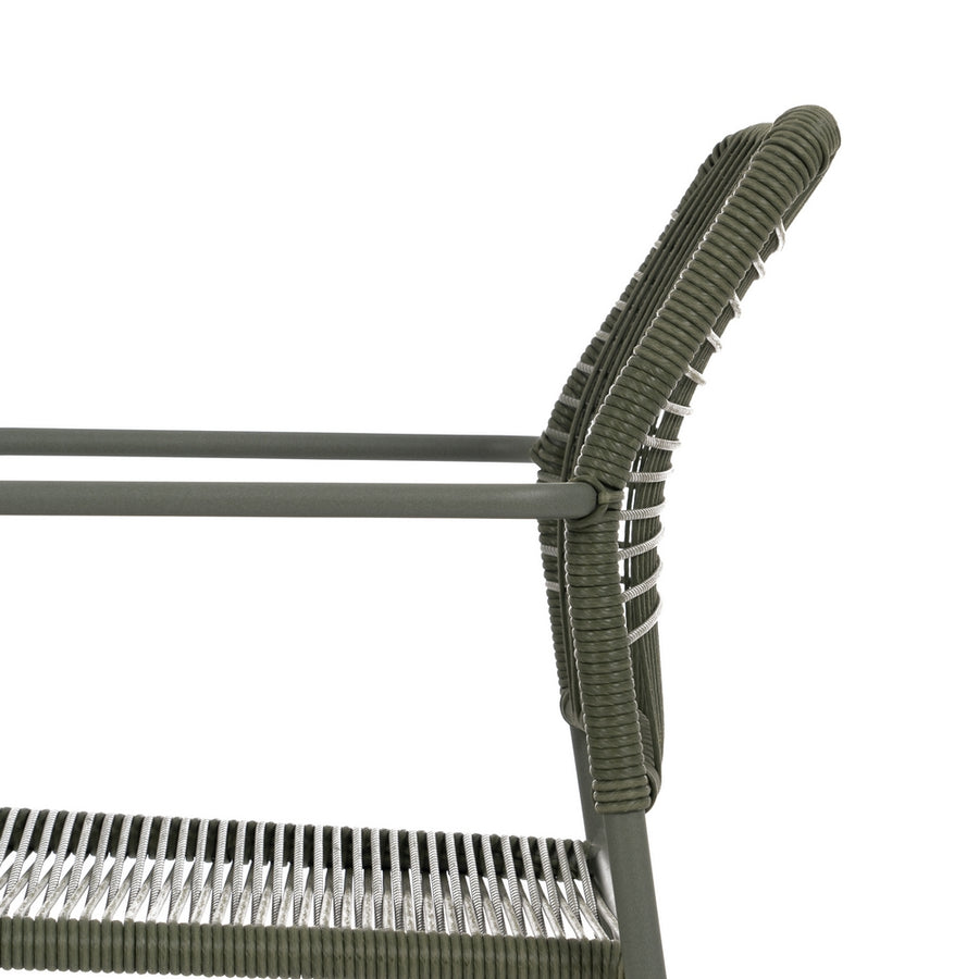 SILLA APILABLE VERDE ACERO EXTERIOR 53 X 63 X 78 CM