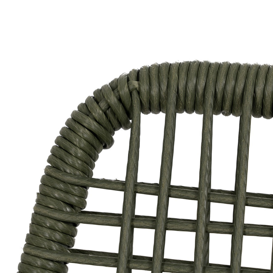 SILLA APILABLE VERDE ACERO EXTERIOR 53 X 63 X 78 CM