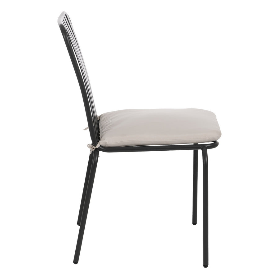 SILLA APILABLE ANTRACITA ACERO EXTERIOR 52 X 57 X 87 CM