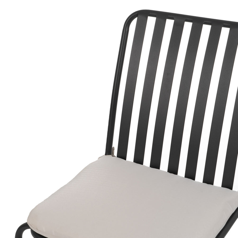 SILLA APILABLE ANTRACITA ACERO EXTERIOR 52 X 57 X 87 CM