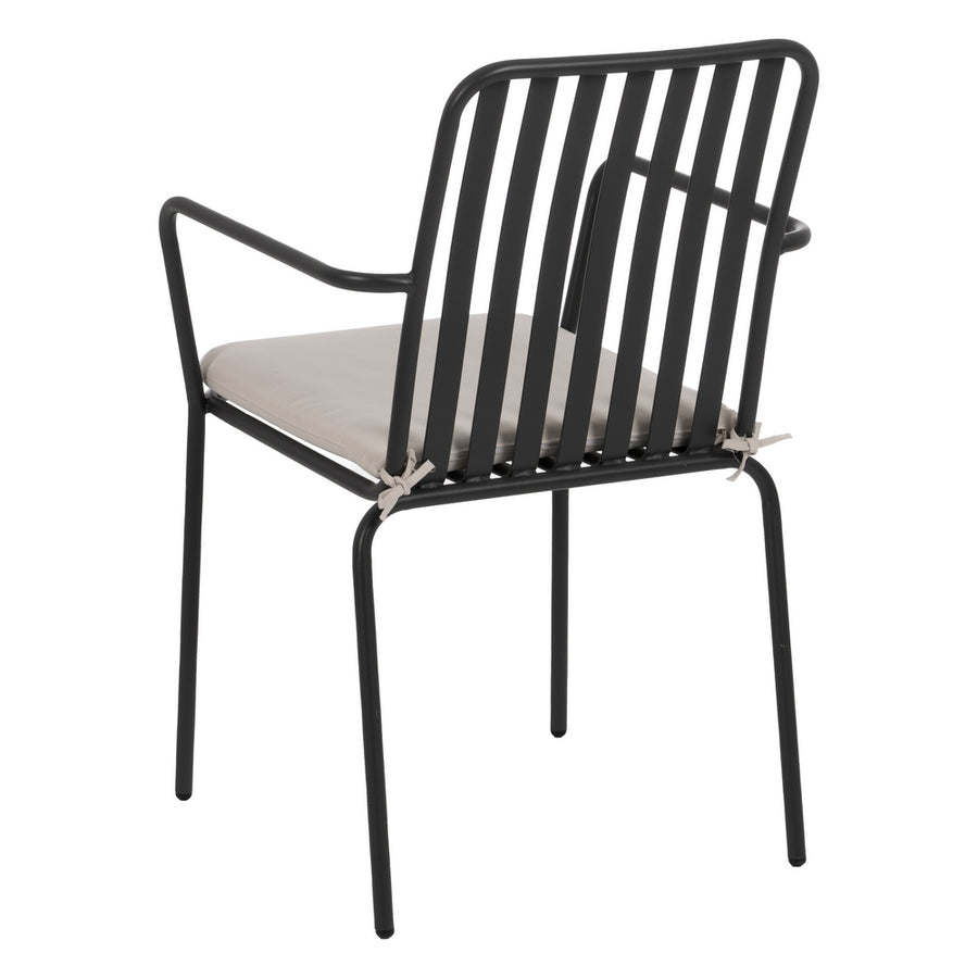 SILLA ANTRACITA ACERO EXTERIOR 56 X 57 X 87 CM
