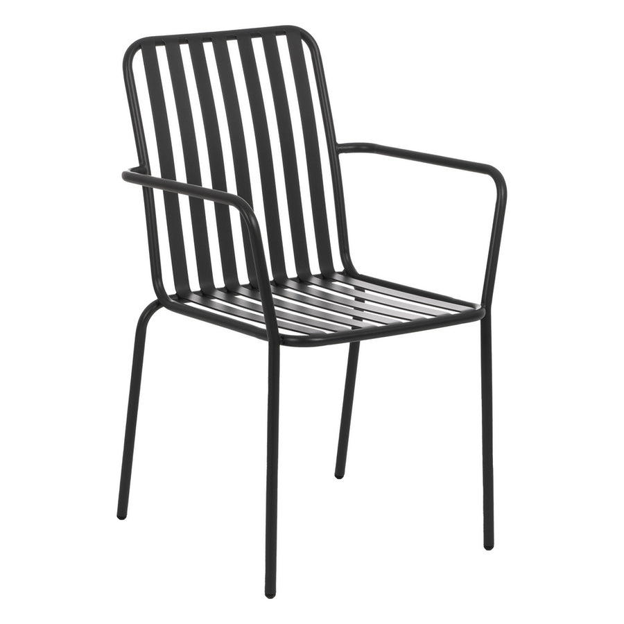 SILLA ANTRACITA ACERO EXTERIOR 56 X 57 X 87 CM