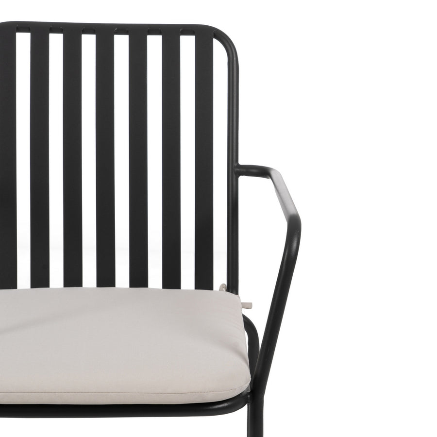 SILLA ANTRACITA ACERO EXTERIOR 56 X 57 X 87 CM