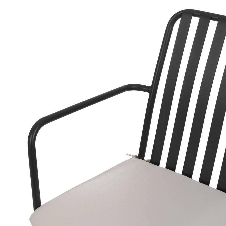 SILLA ANTRACITA ACERO EXTERIOR 56 X 57 X 87 CM
