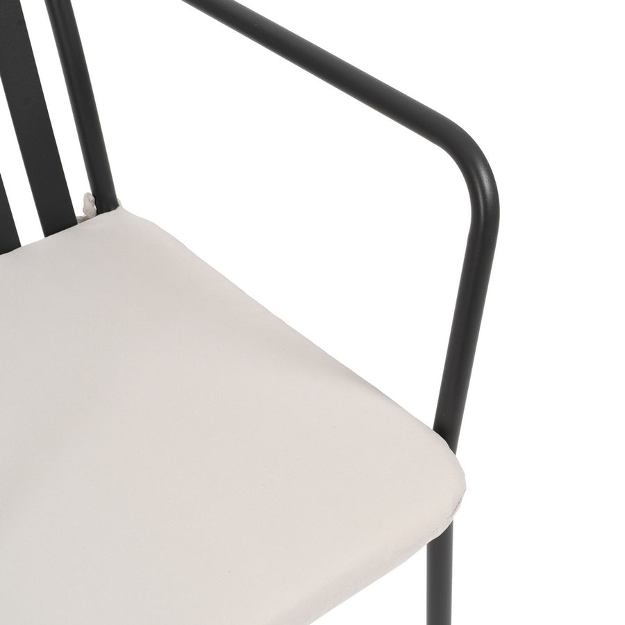 SILLA ANTRACITA ACERO EXTERIOR 56 X 57 X 87 CM