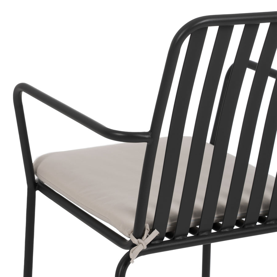 SILLA ANTRACITA ACERO EXTERIOR 56 X 57 X 87 CM
