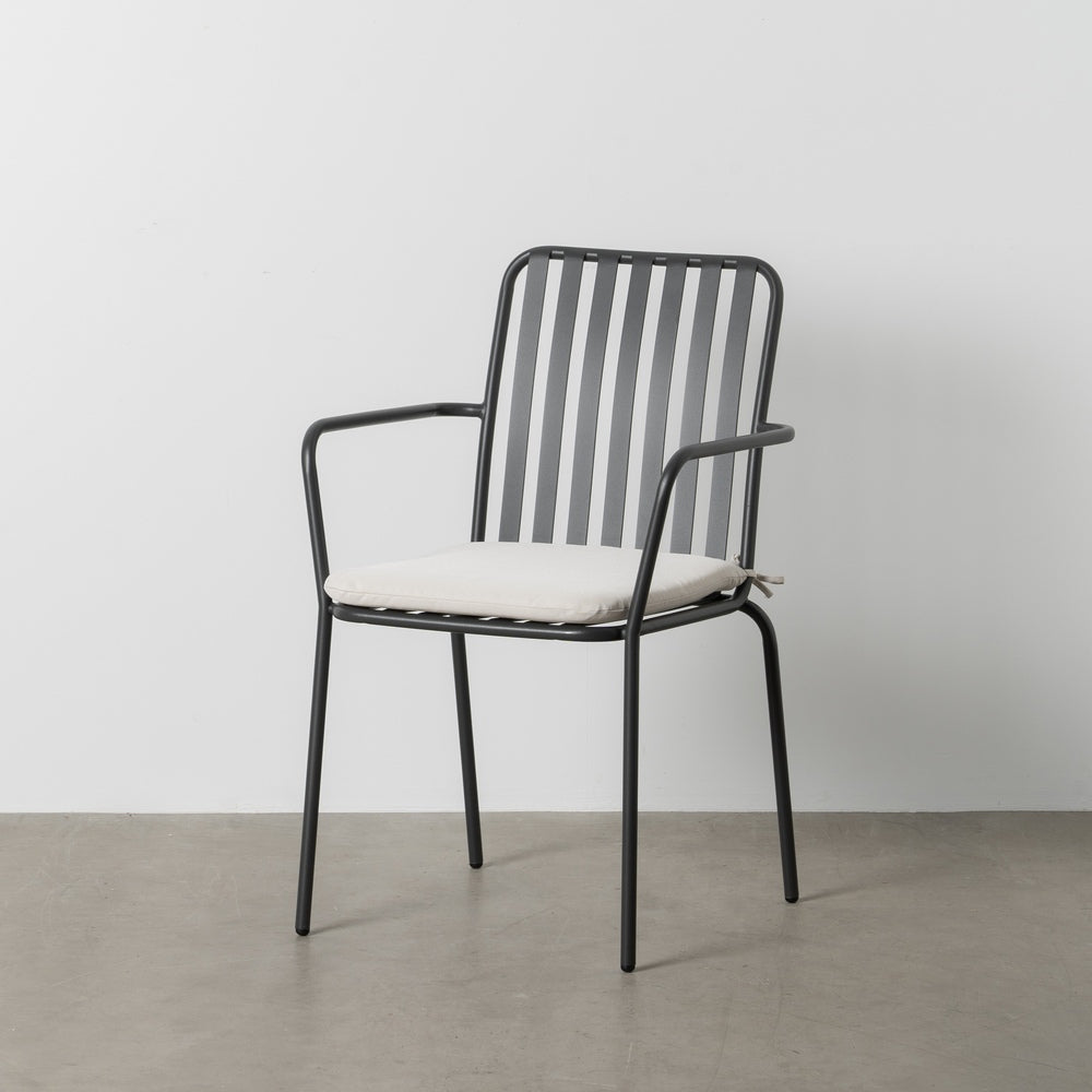 SILLA ANTRACITA ACERO EXTERIOR 56 X 57 X 87 CM