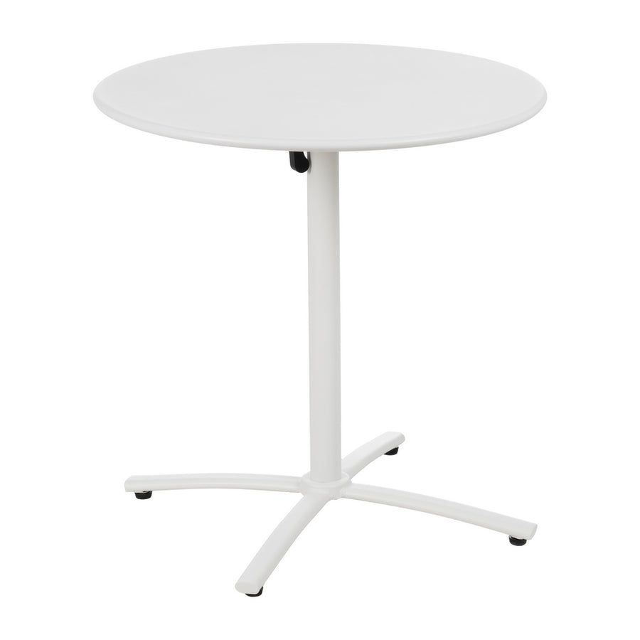 MESA AUXILIAR PLEGABLE BLANCO ACERO 70 X 70 X 72 CM