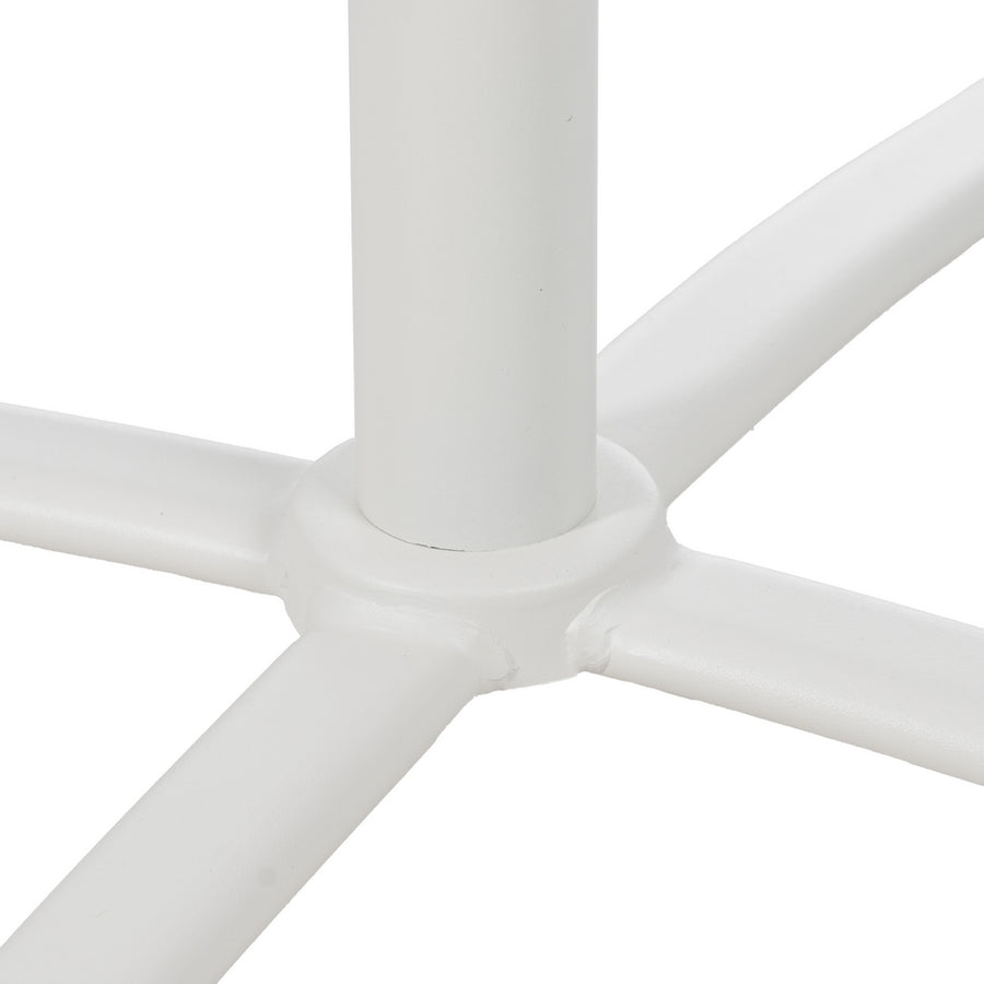 MESA AUXILIAR PLEGABLE BLANCO ACERO 70 X 70 X 72 CM