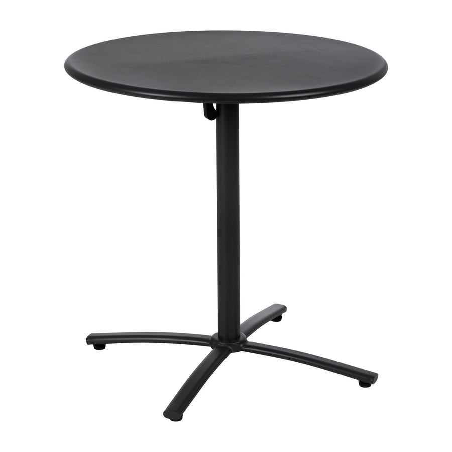 MESA AUXILIAR PLEGABLE ANTRACITA ACERO 70 X 70 X 72 CM