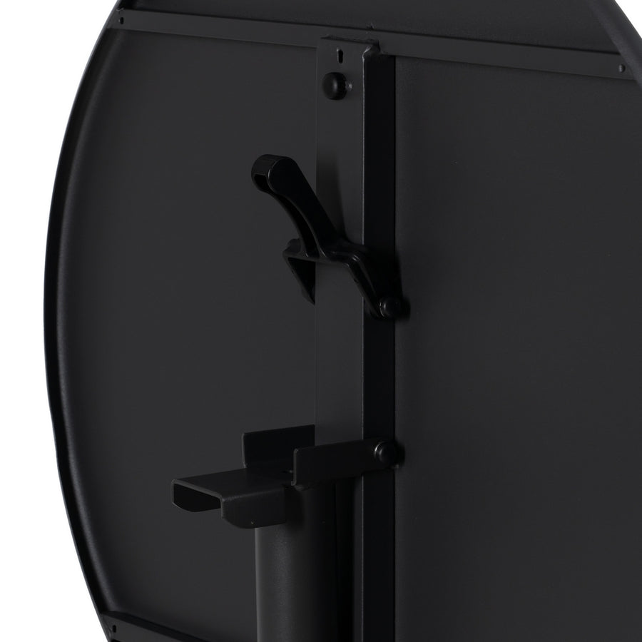 MESA AUXILIAR PLEGABLE ANTRACITA ACERO 70 X 70 X 72 CM