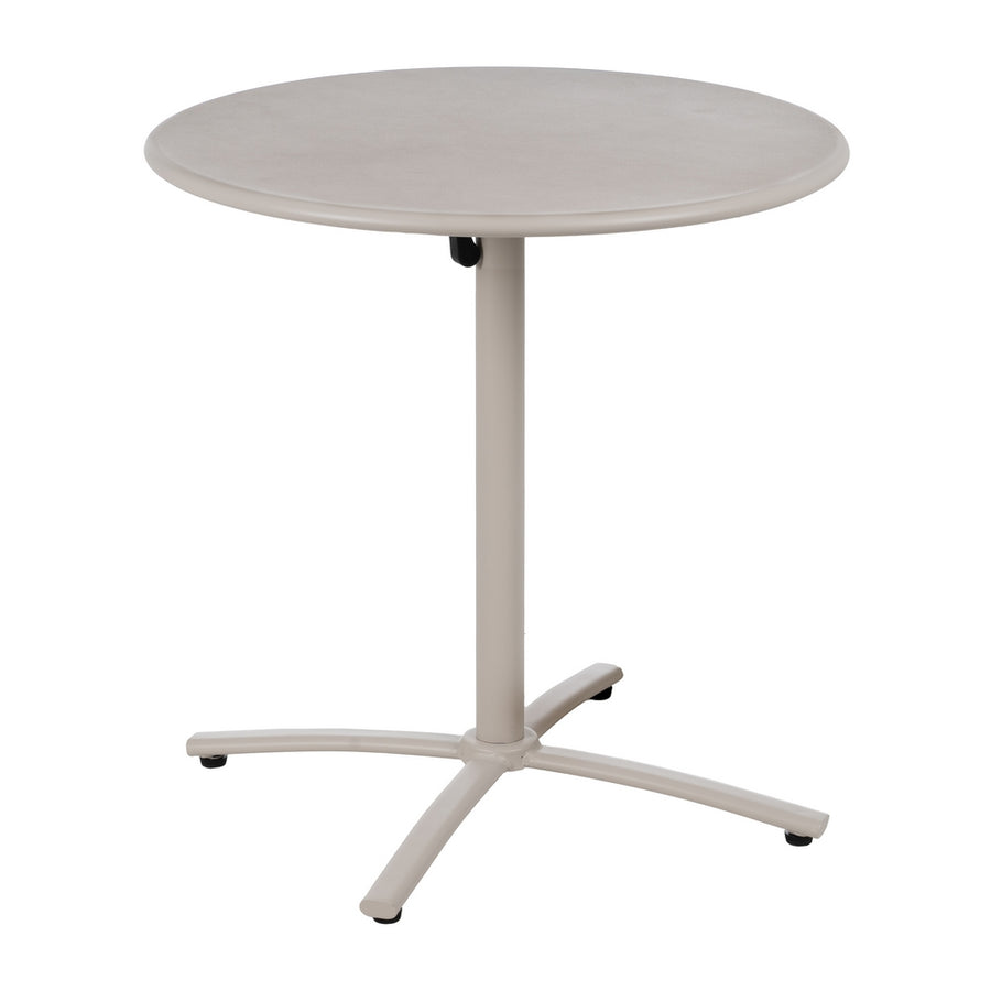 MESA AUXILIAR PLEGABLE TAUPE ACERO 70 X 70 X 72 CM
