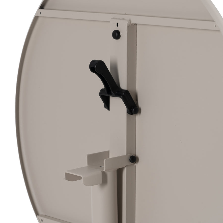 MESA AUXILIAR PLEGABLE TAUPE ACERO 70 X 70 X 72 CM