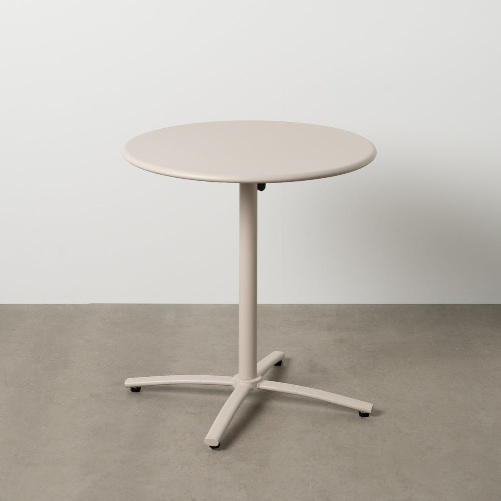MESA AUXILIAR PLEGABLE TAUPE ACERO 70 X 70 X 72 CM
