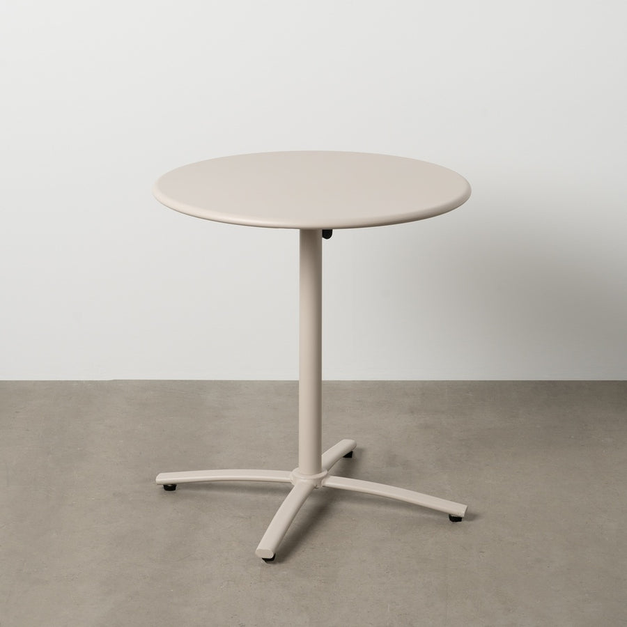 MESA AUXILIAR PLEGABLE TAUPE ACERO 70 X 70 X 72 CM