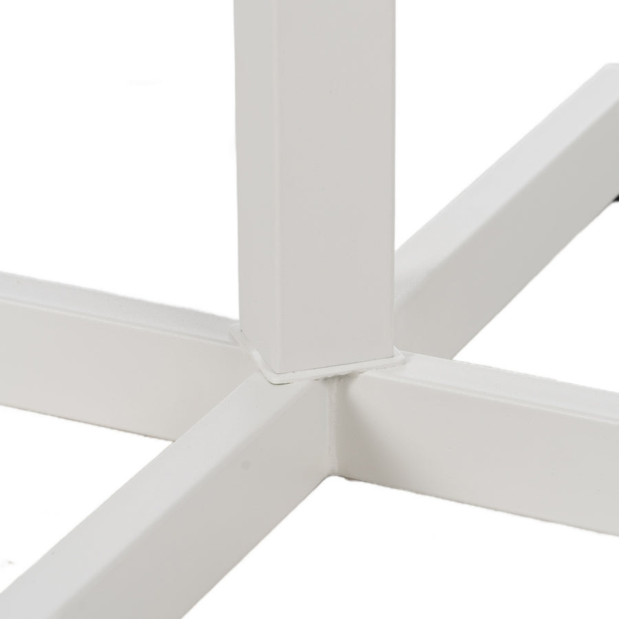 MESA AUXILIAR PLEGABLE BLANCO ACERO 70 X 70 X 74 CM
