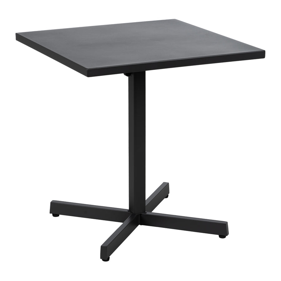 MESA AUXILIAR PLEGABLE ANTRACITA ACERO 70 X 70 X 74 CM