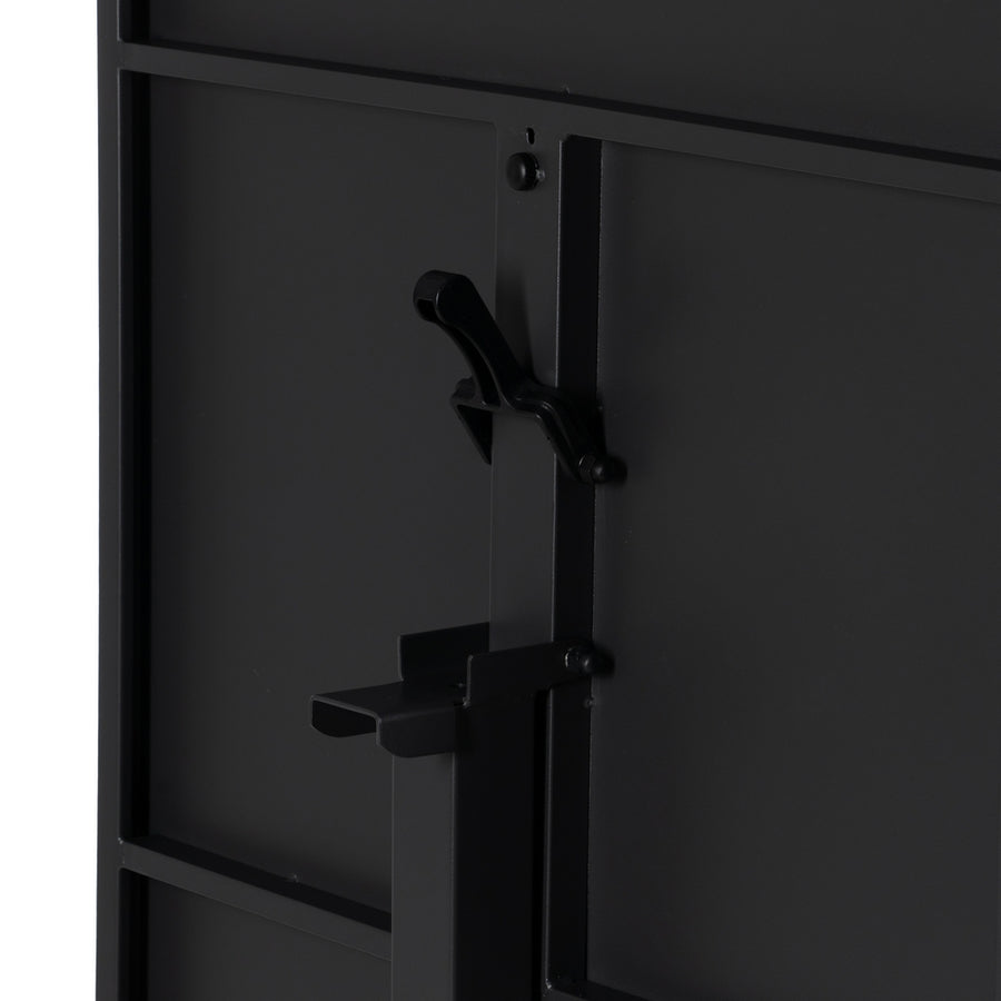 MESA AUXILIAR PLEGABLE ANTRACITA ACERO 70 X 70 X 74 CM