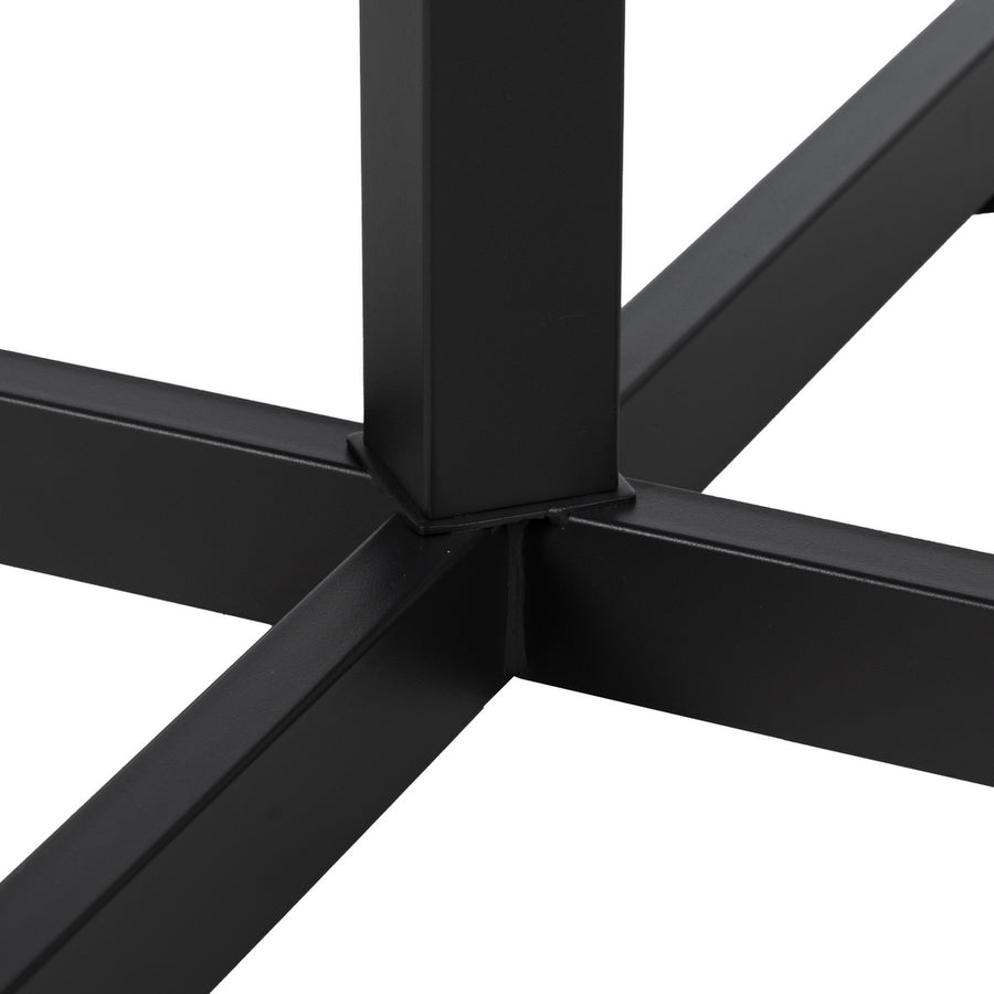 MESA AUXILIAR PLEGABLE ANTRACITA ACERO 70 X 70 X 74 CM