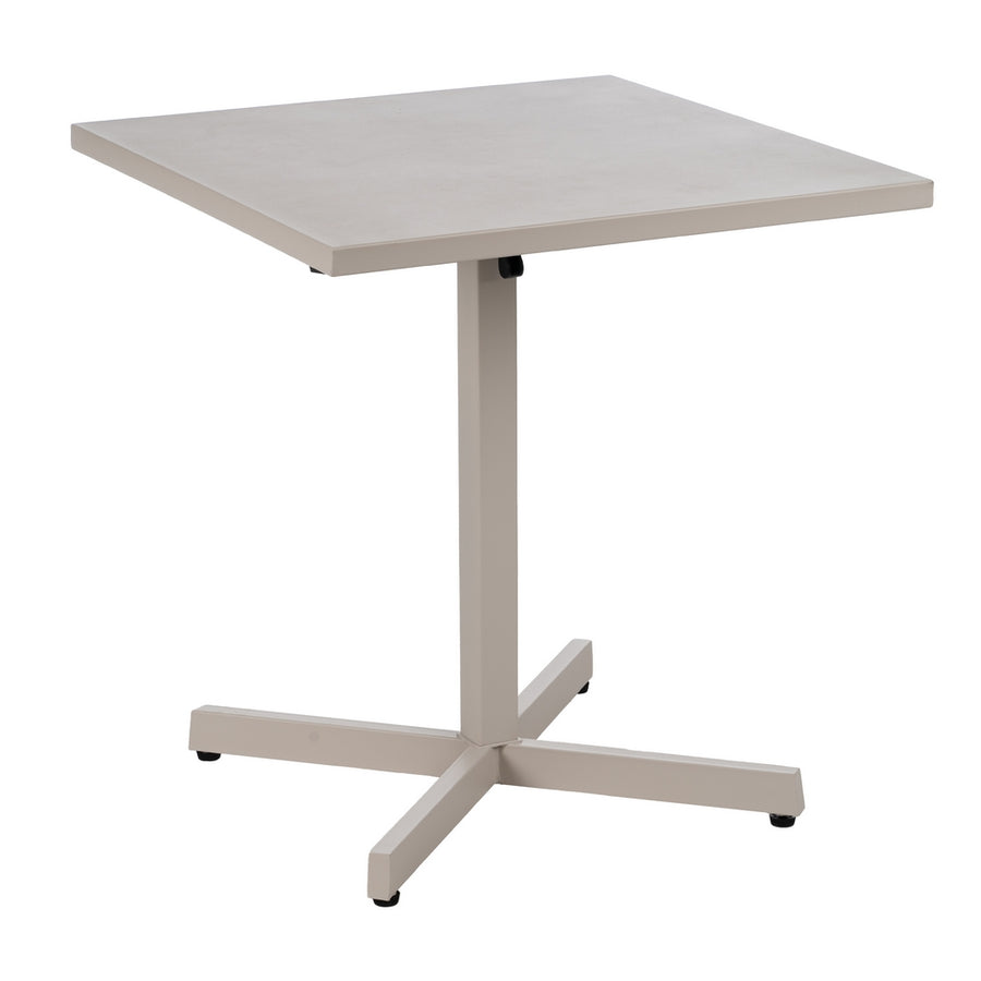 MESA AUXILIAR PLEGABLE TAUPE ACERO 70 X 70 X 74 CM