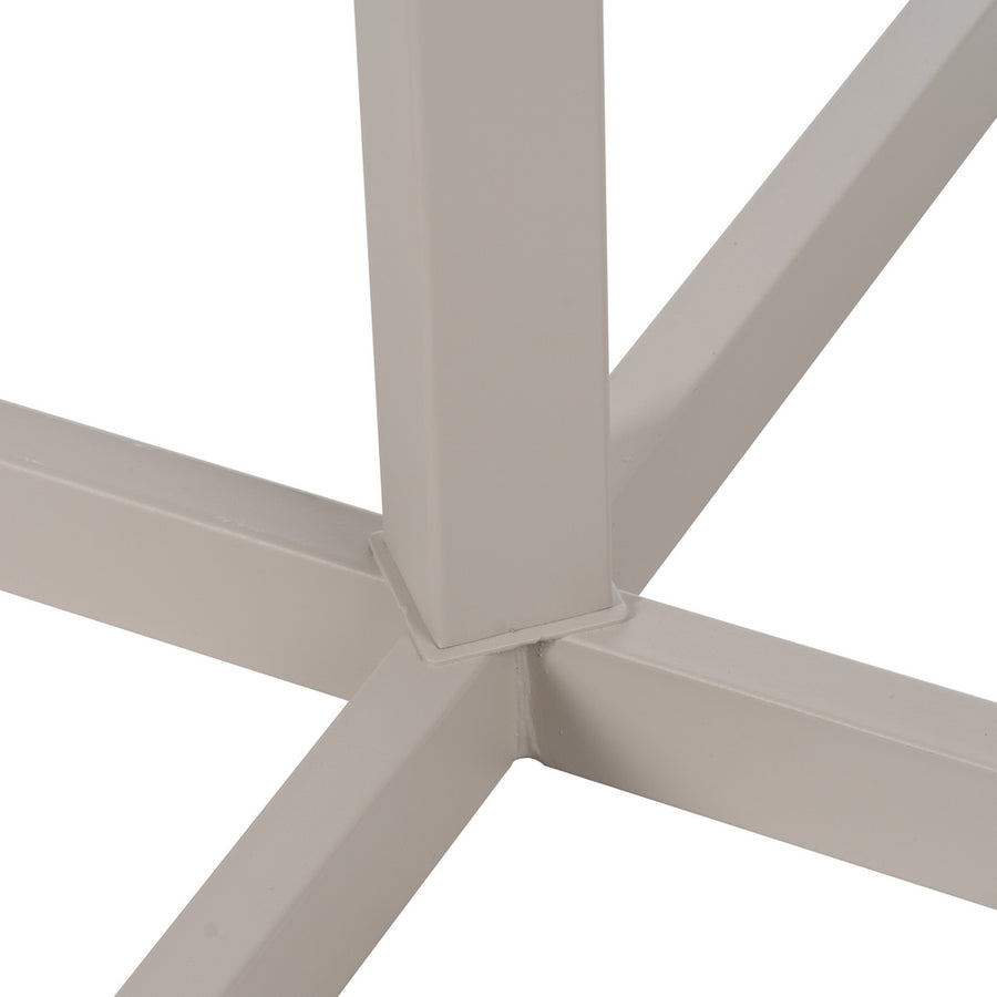 MESA AUXILIAR PLEGABLE TAUPE ACERO 70 X 70 X 74 CM