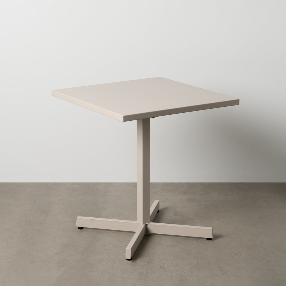 MESA AUXILIAR PLEGABLE TAUPE ACERO 70 X 70 X 74 CM