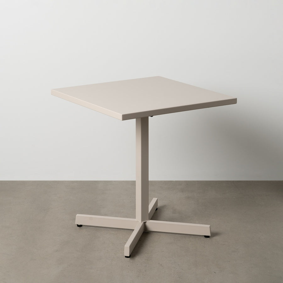 MESA AUXILIAR PLEGABLE TAUPE ACERO 70 X 70 X 74 CM