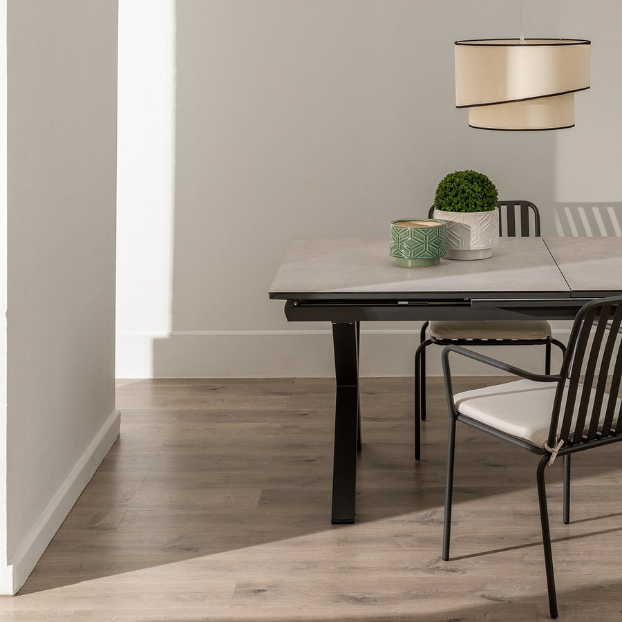 MESA COMEDOR EXTENSIBLE BLANCO 180 X 100 X 77 CM