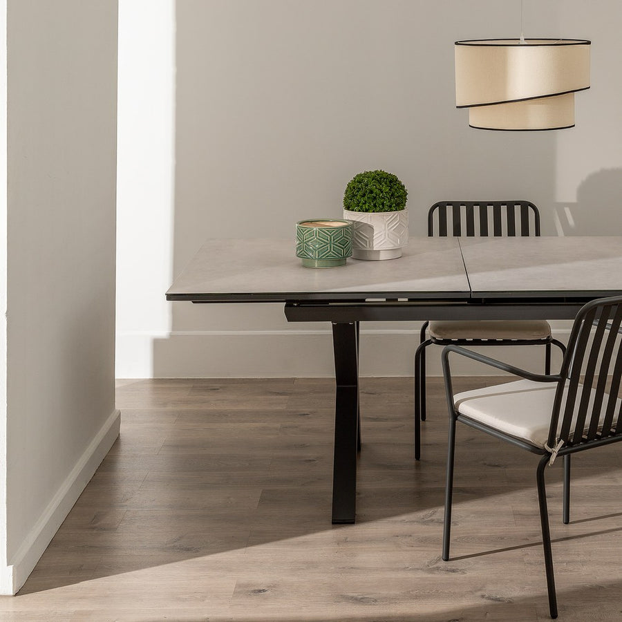 MESA COMEDOR EXTENSIBLE BLANCO 180 X 100 X 77 CM