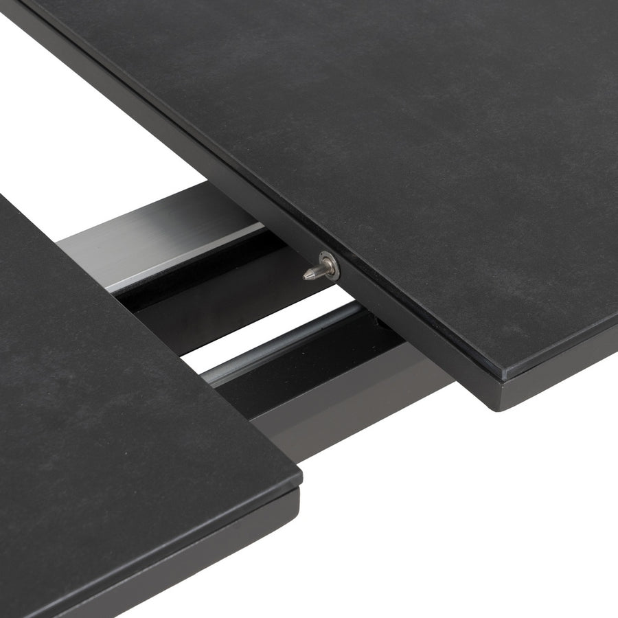 EXTENDABLE ANTHRACITE DINING TABLE 180 X 100 X 77 CM