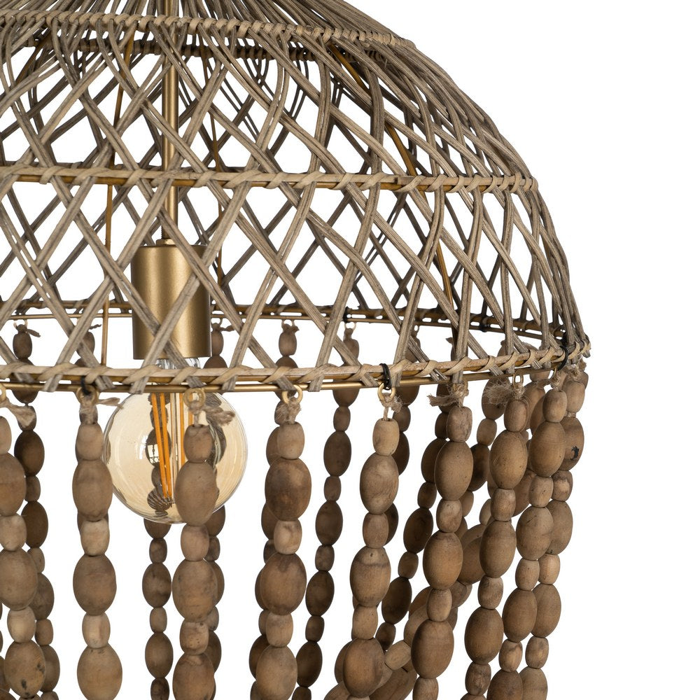 NATURAL BEAD CEILING LAMP 47 X 47 X 88 CM