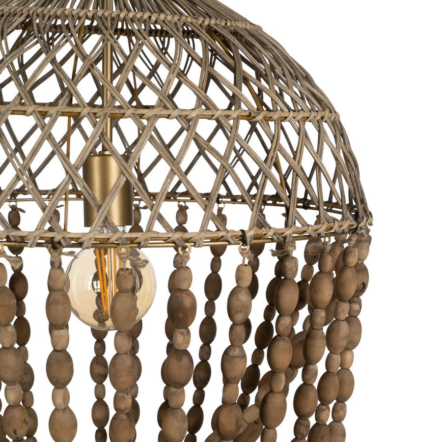NATURAL BEAD CEILING LAMP 47 X 47 X 88 CM