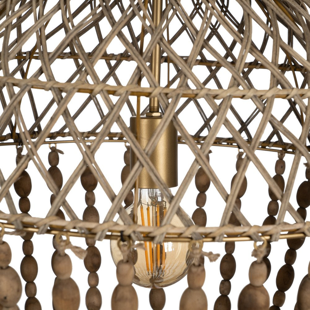 NATURAL BEAD CEILING LAMP 47 X 47 X 88 CM