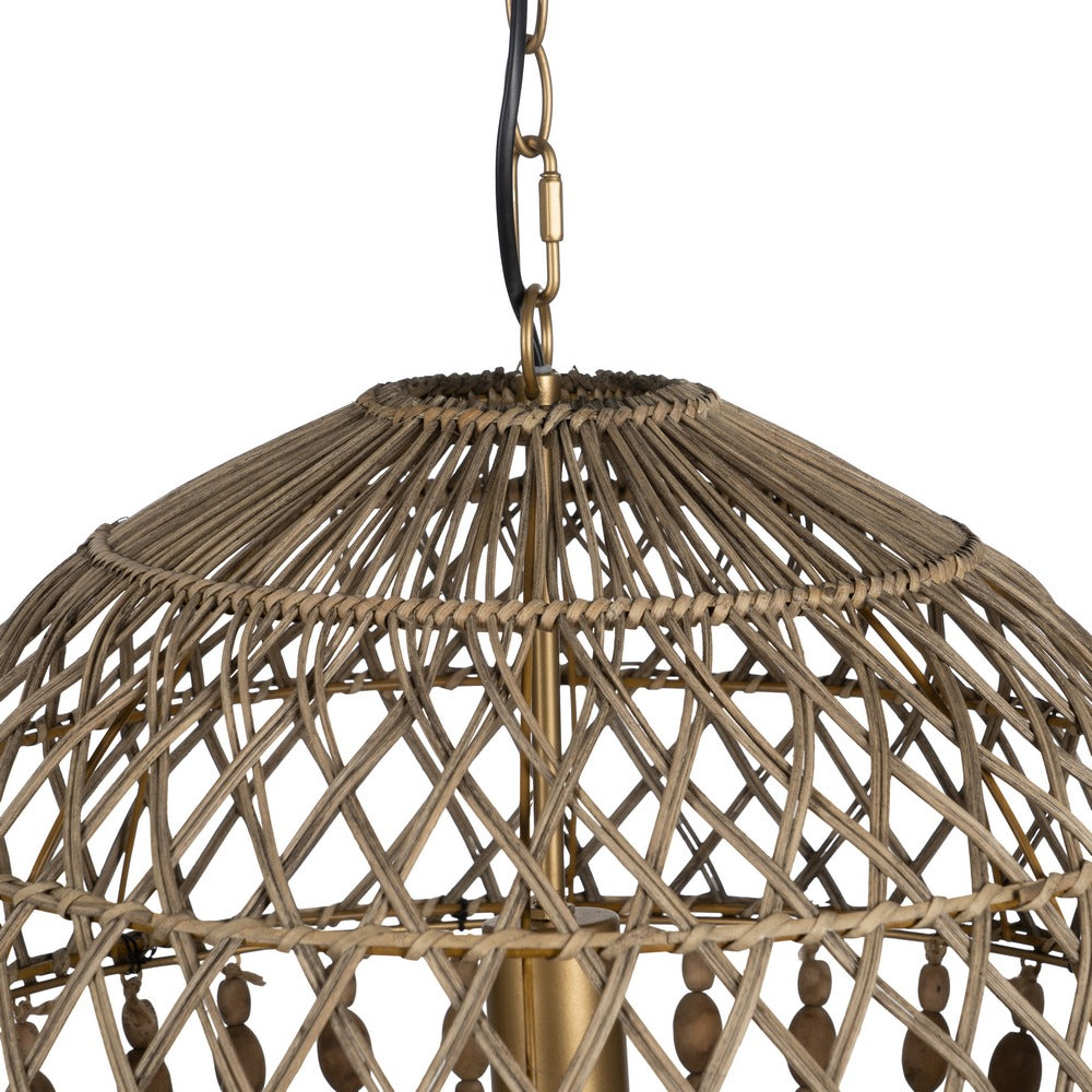 NATURAL BEAD CEILING LAMP 47 X 47 X 88 CM