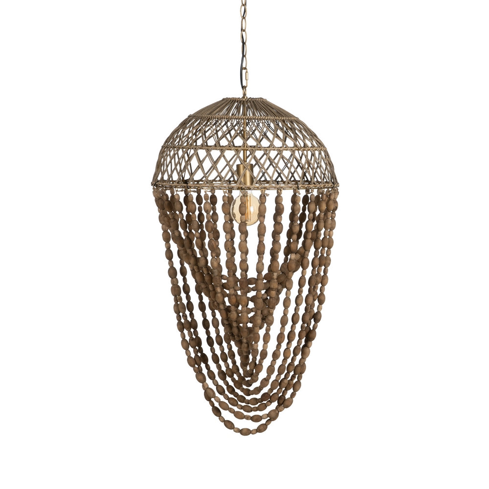 NATURAL BEAD CEILING LAMP 47 X 47 X 88 CM