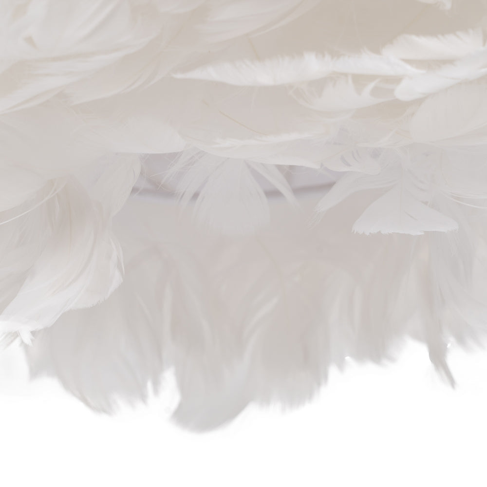 LÁMPARA TECHO BLANCO-ORO PLUMAS 40 X 40 X 25 CM
