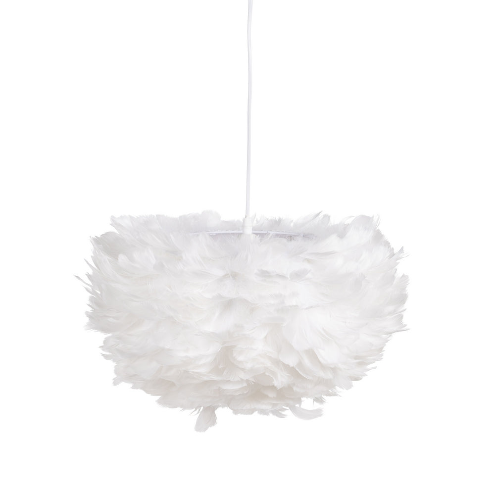 LÁMPARA TECHO BLANCO-ORO PLUMAS 40 X 40 X 25 CM
