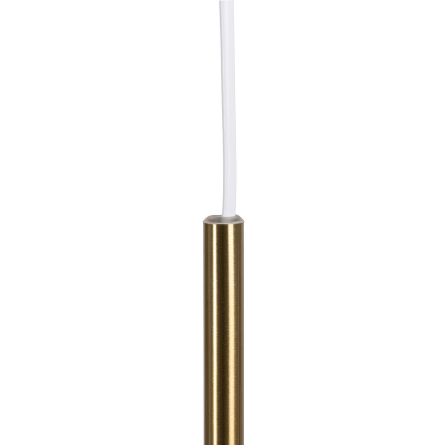 LÁMPARA TECHO BLANCO-ORO CRISTAL-METAL 14 X 14 X 36 CM