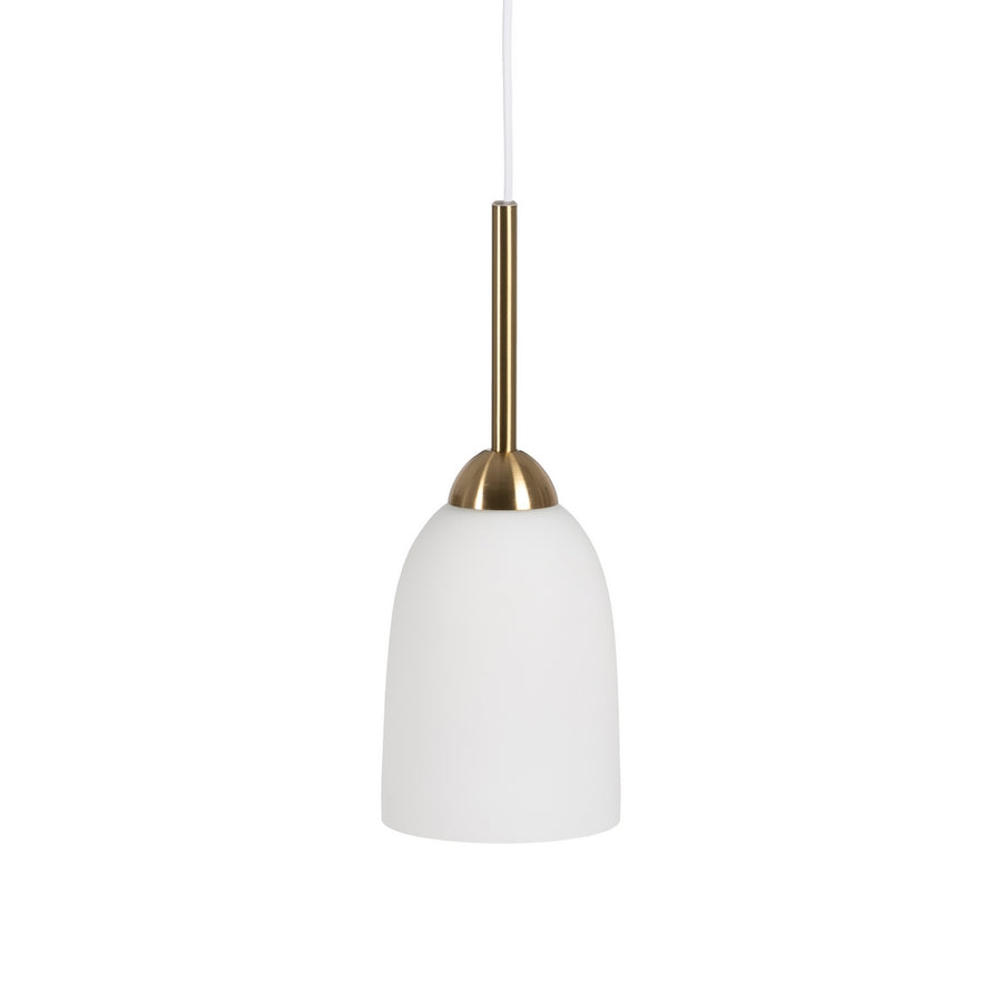 LÁMPARA TECHO BLANCO-ORO CRISTAL-METAL 14 X 14 X 36 CM