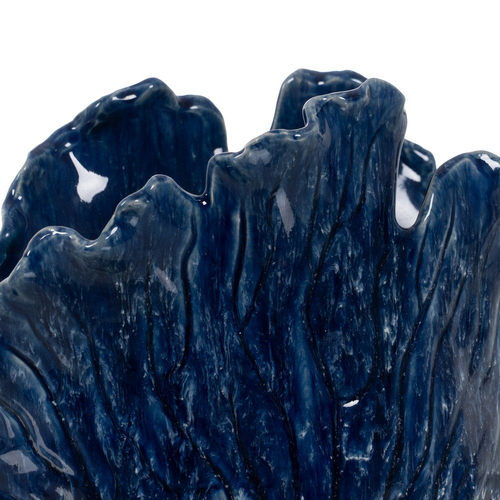 JARRÓN AZUL CERÁMICA DECORACIÓN 23 X 14 X 21,50 CM