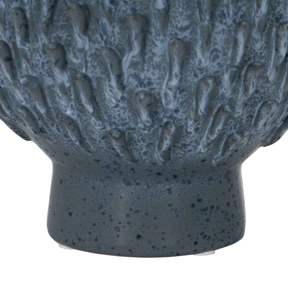 JARRÓN AZUL CERÁMICA DECORACIÓN 22,50 X 22,50 X 38,50 CM